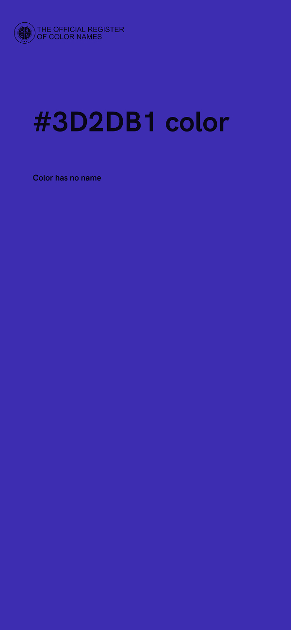 #3D2DB1 color image