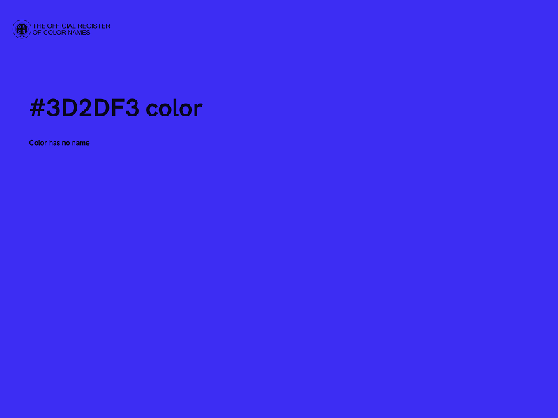 #3D2DF3 color image