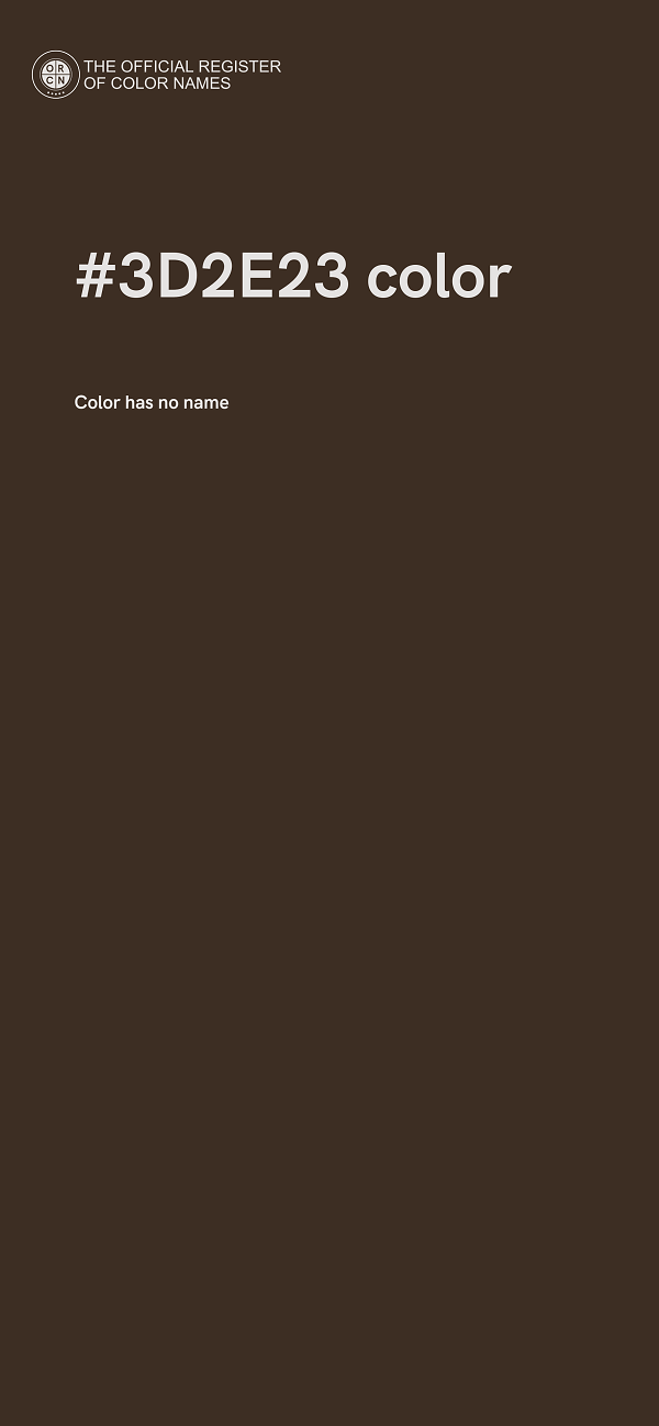 #3D2E23 color image