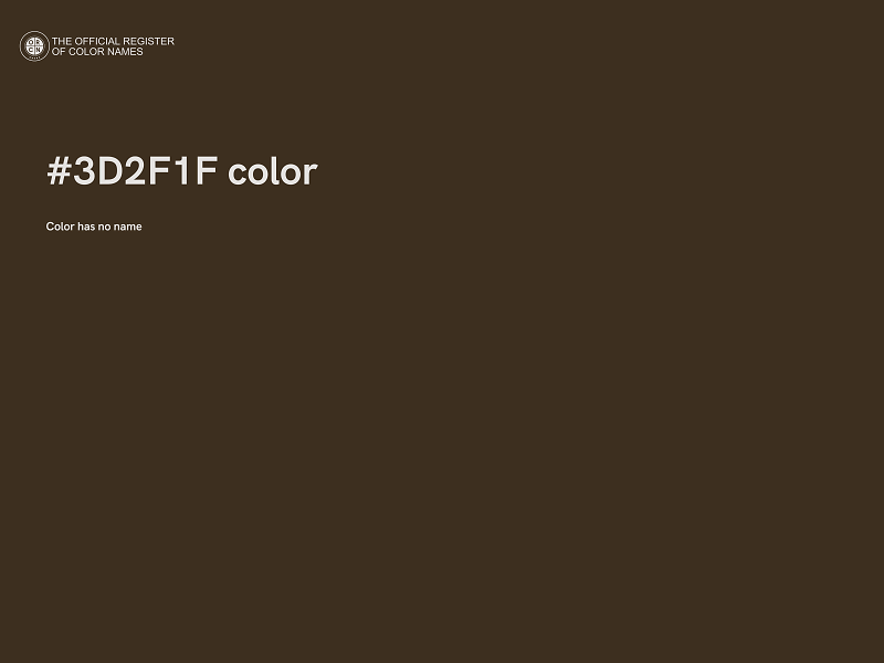 #3D2F1F color image