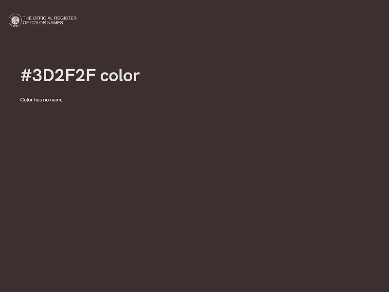 #3D2F2F color image