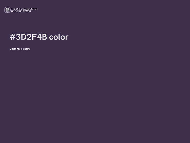 #3D2F4B color image