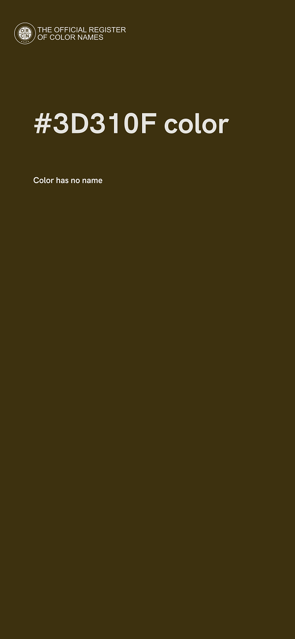 #3D310F color image
