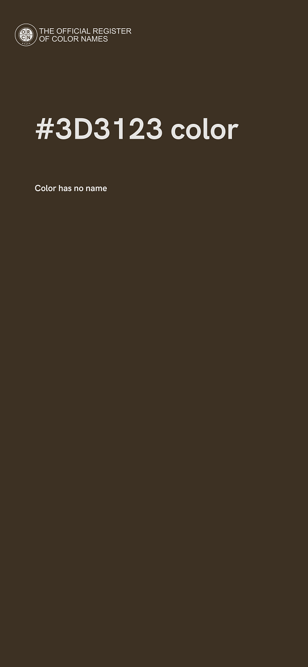 #3D3123 color image
