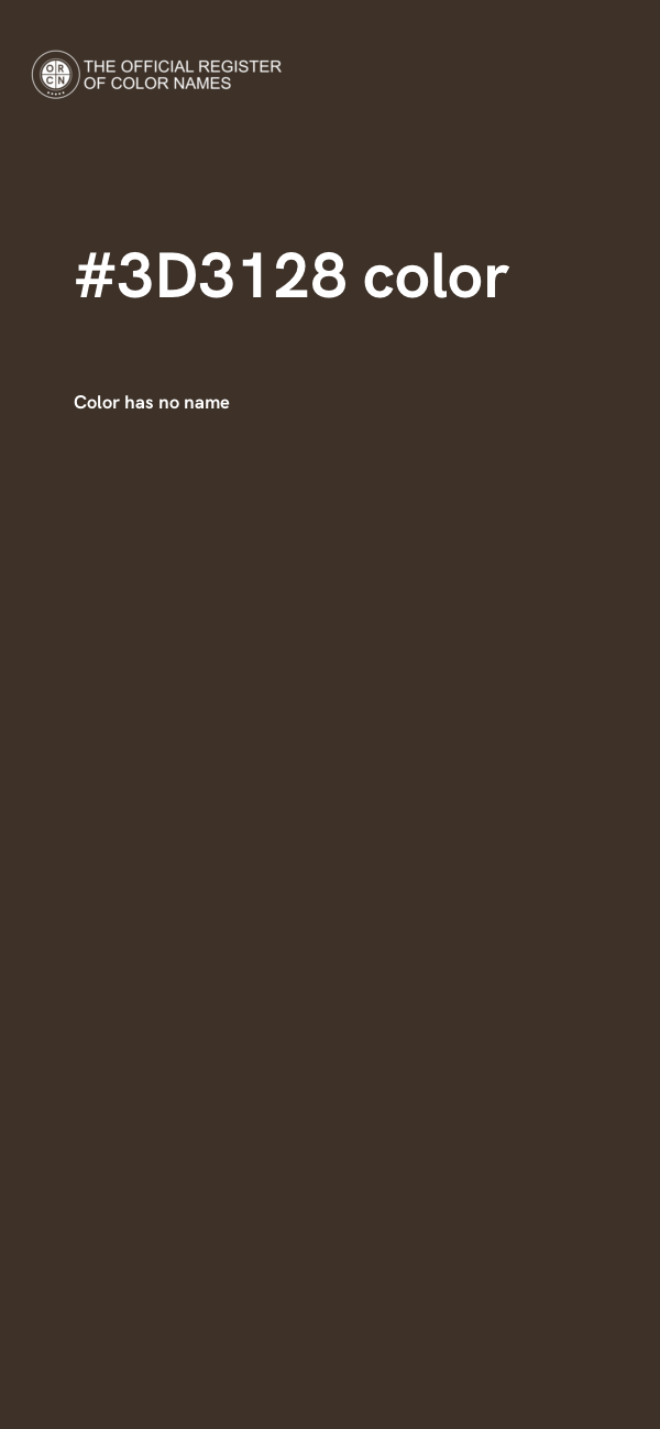 #3D3128 color image