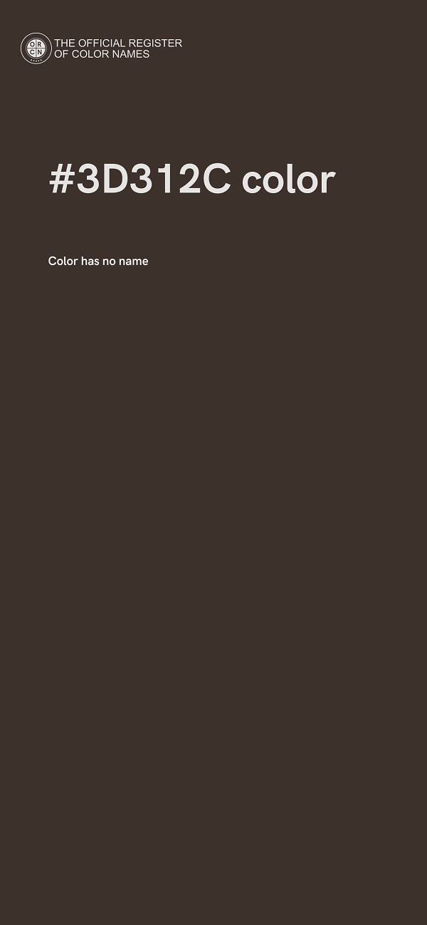 #3D312C color image