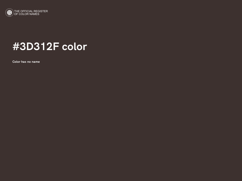 #3D312F color image