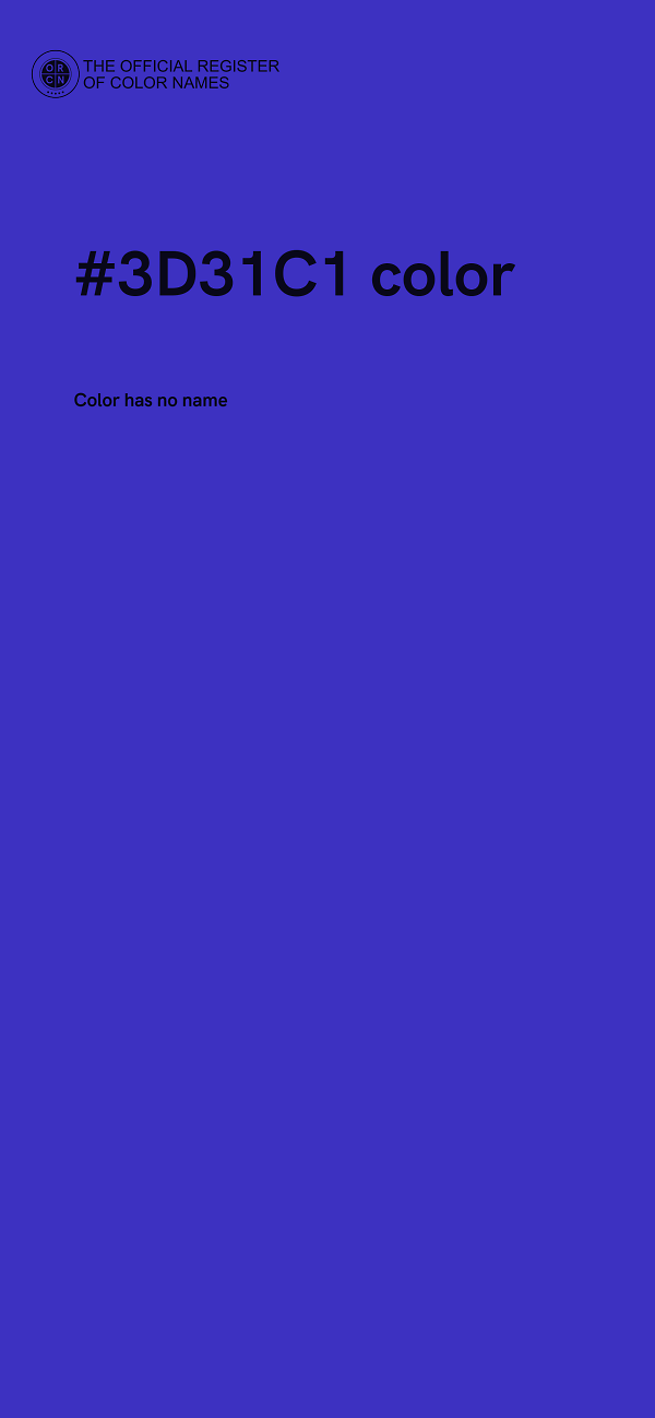 #3D31C1 color image