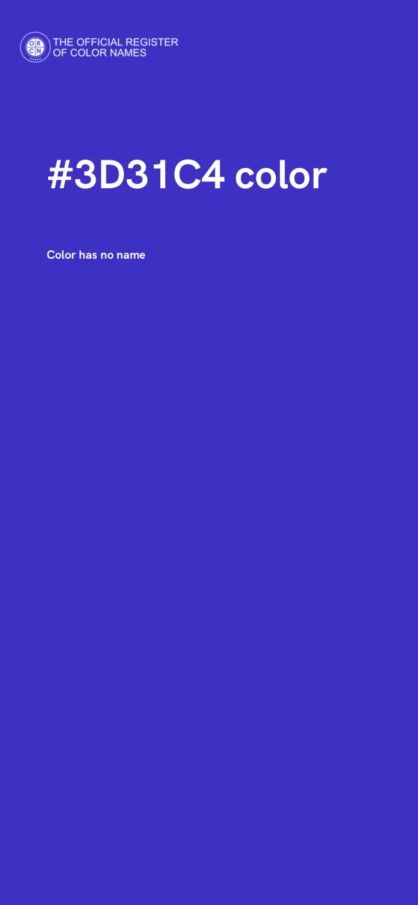 #3D31C4 color image