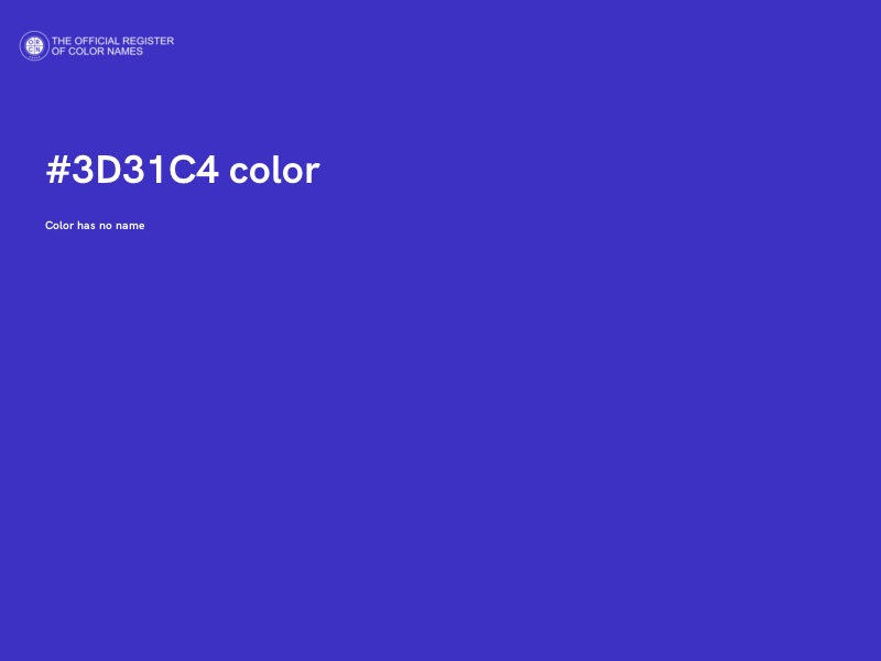 #3D31C4 color image
