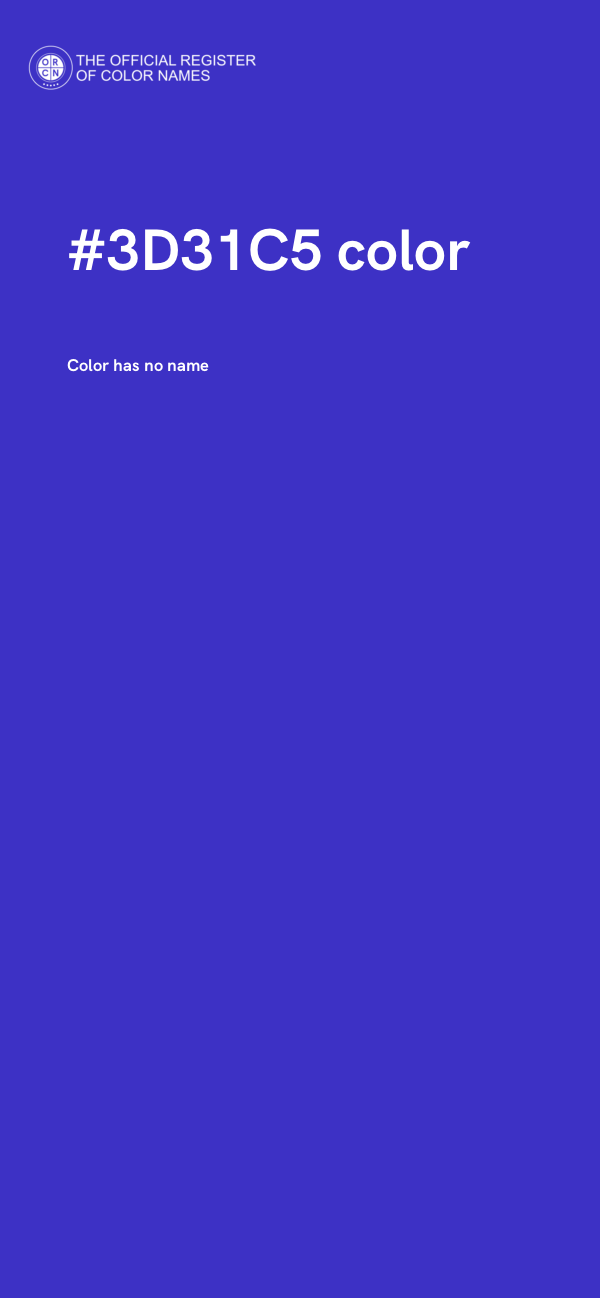 #3D31C5 color image