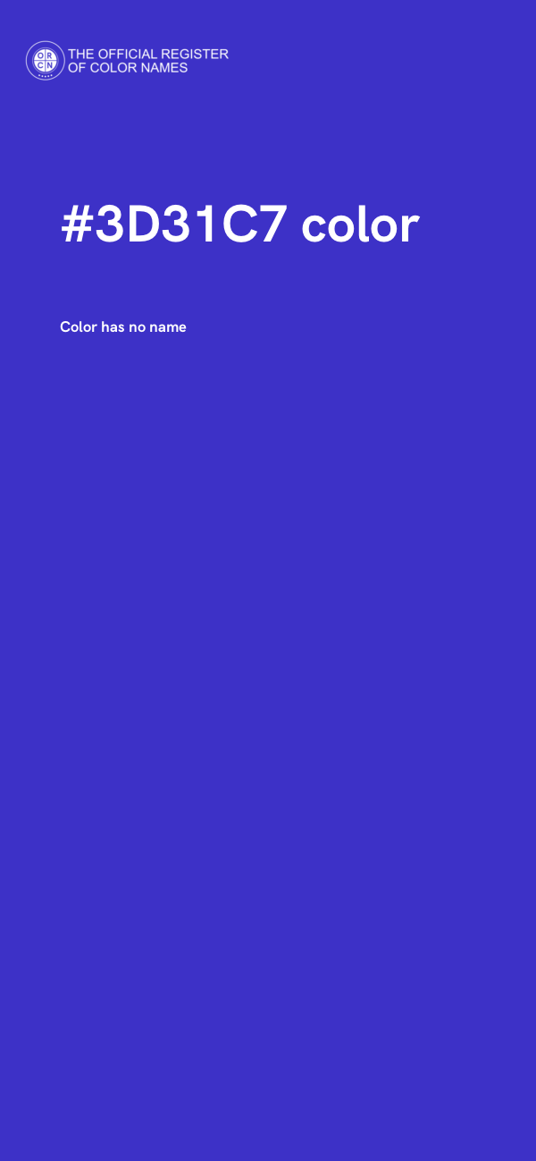 #3D31C7 color image