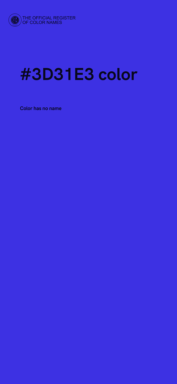 #3D31E3 color image