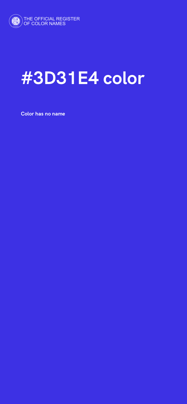 #3D31E4 color image
