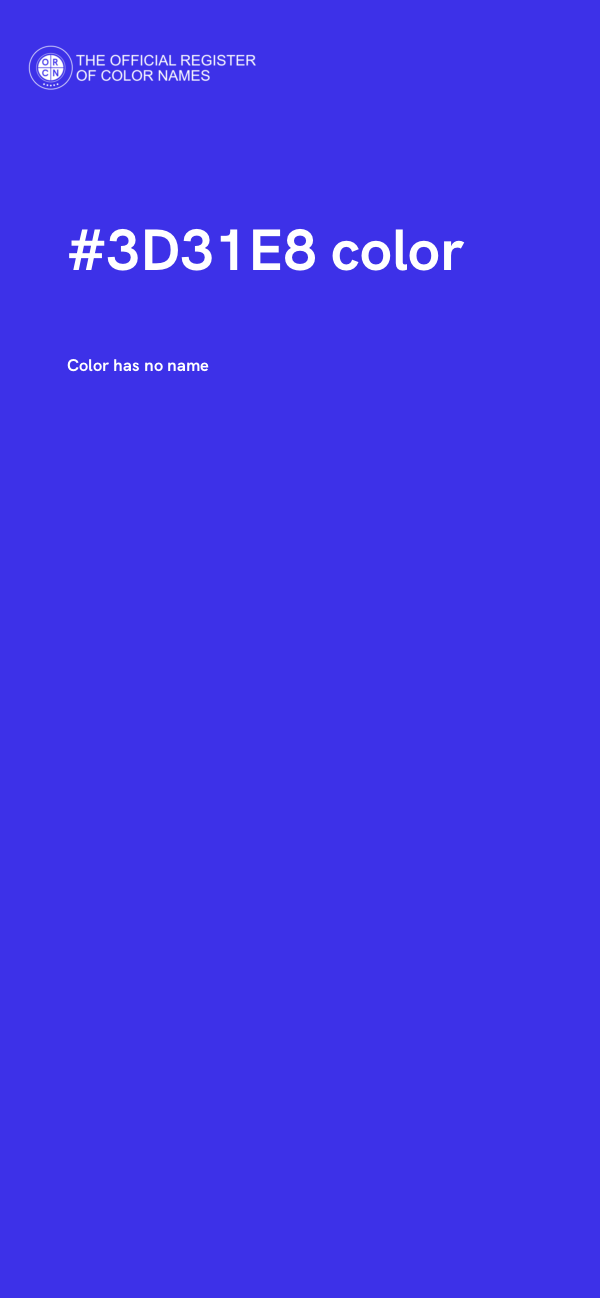 #3D31E8 color image