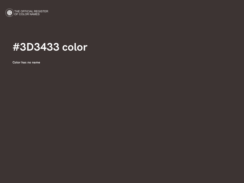 #3D3433 color image