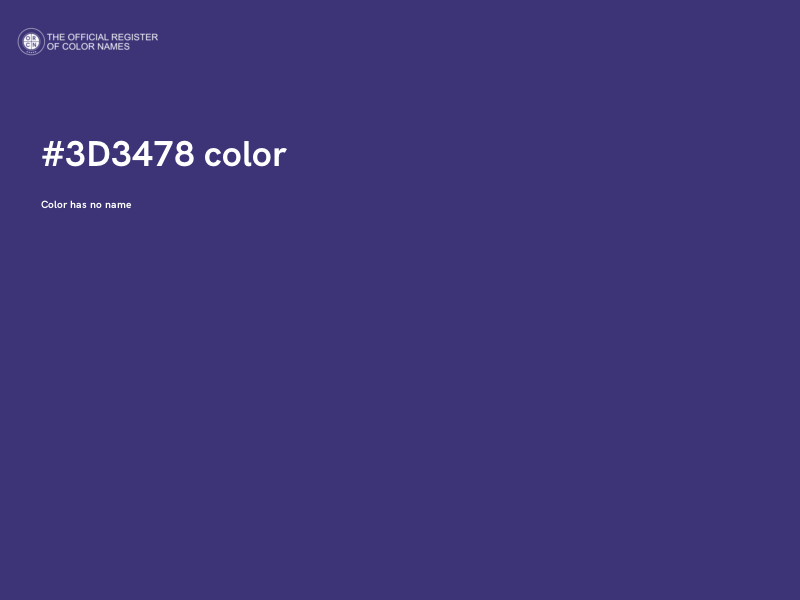 #3D3478 color image
