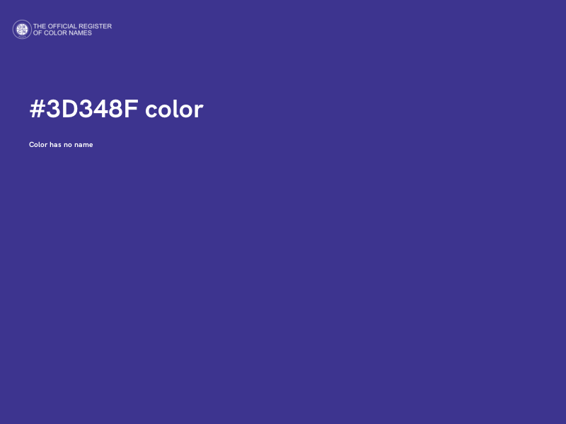 #3D348F color image