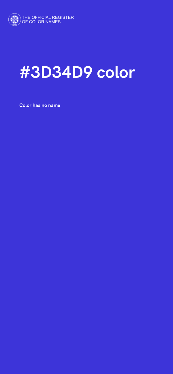 #3D34D9 color image