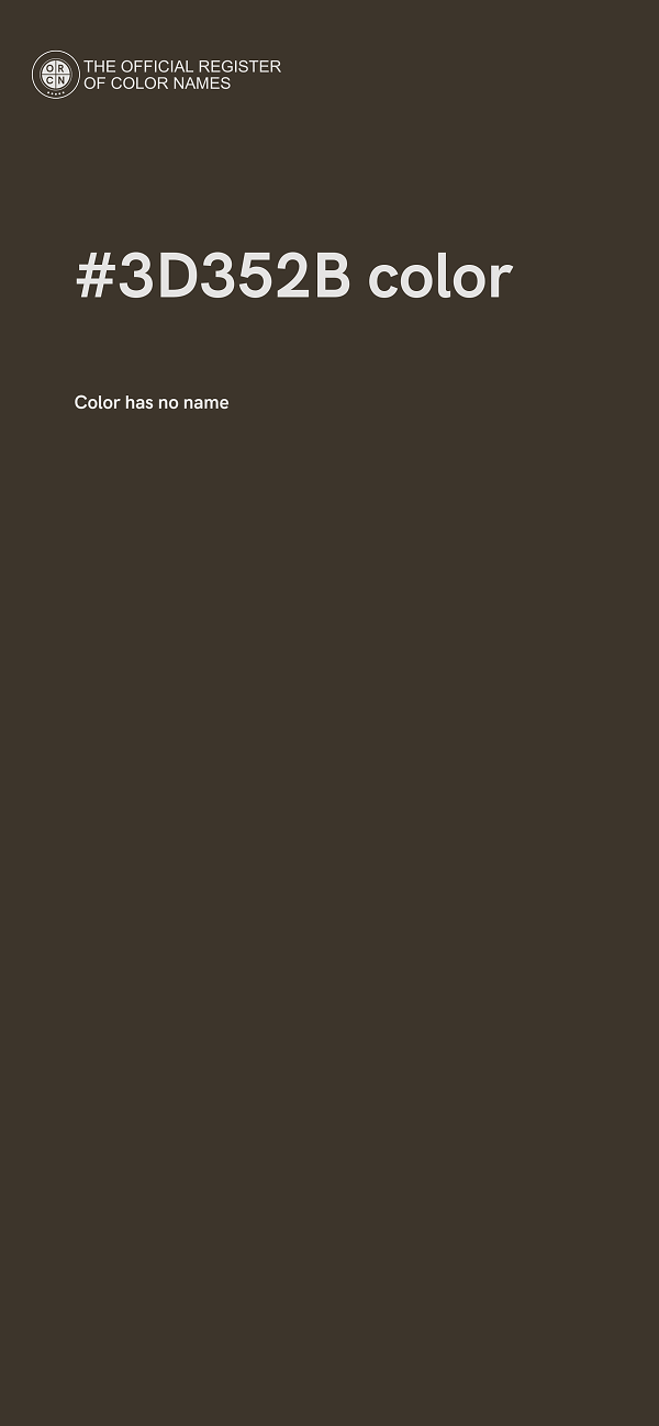 #3D352B color image