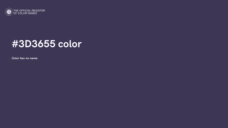 #3D3655 color image