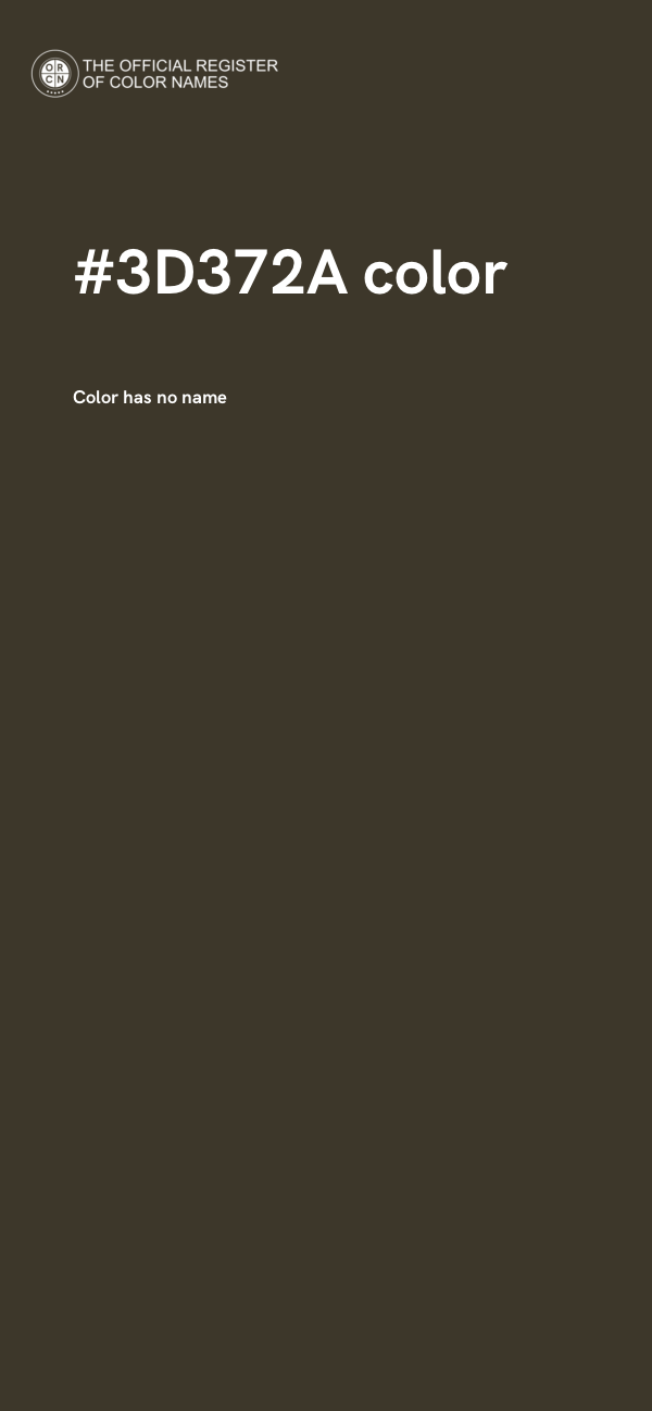 #3D372A color image