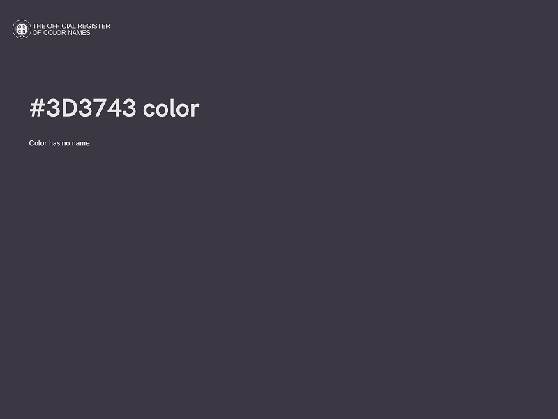 #3D3743 color image