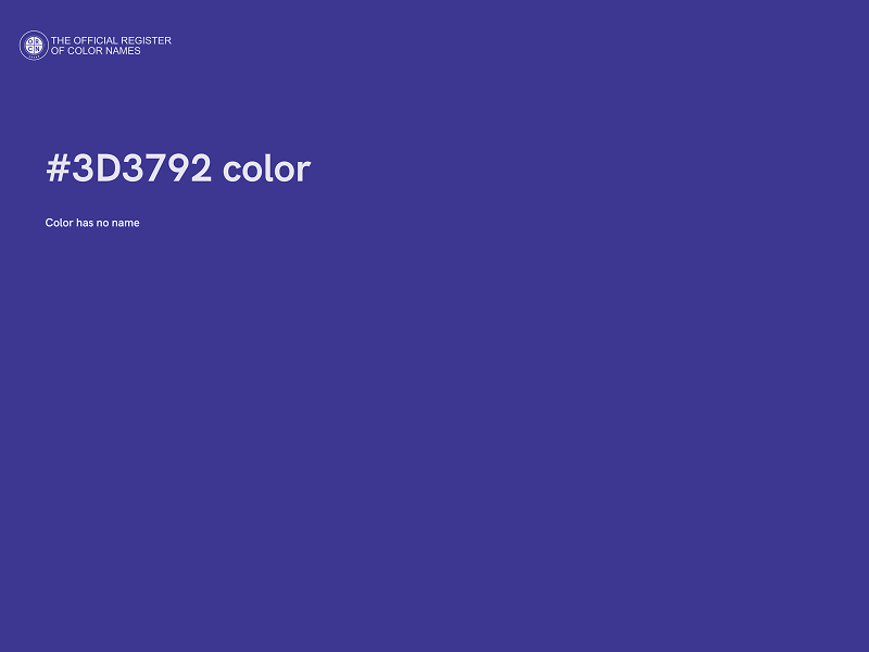 #3D3792 color image