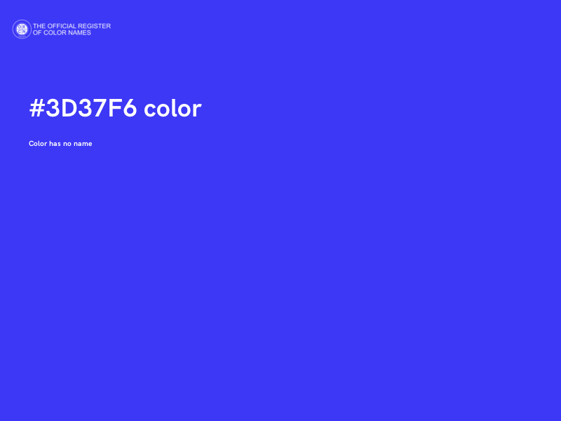#3D37F6 color image