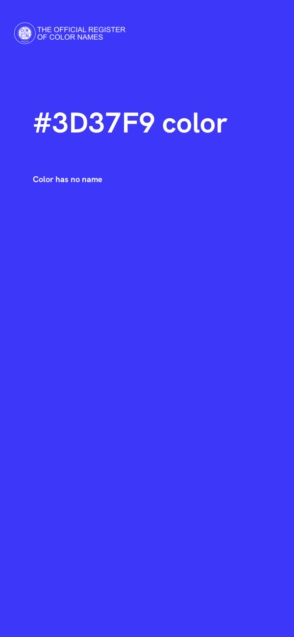 #3D37F9 color image