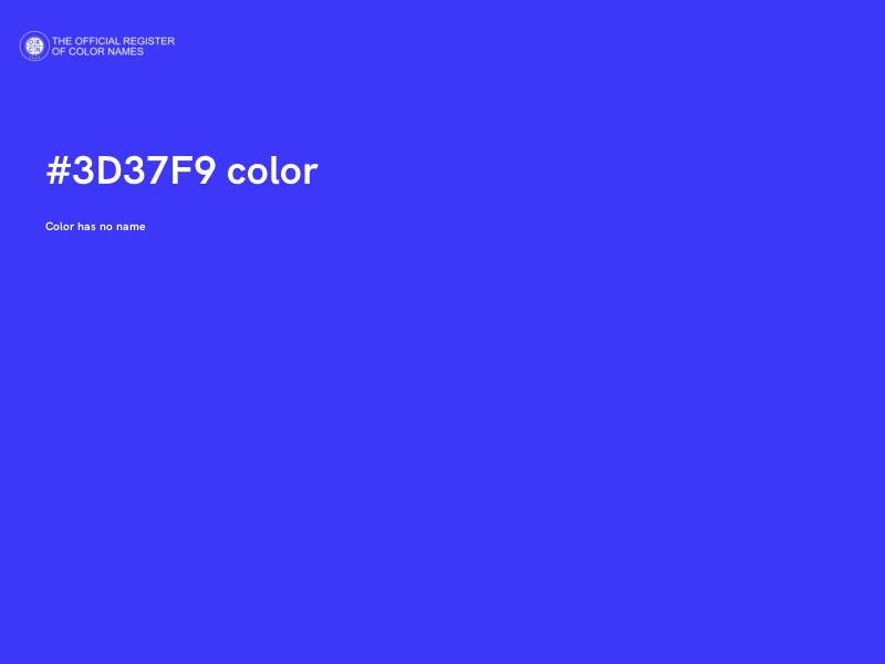 #3D37F9 color image