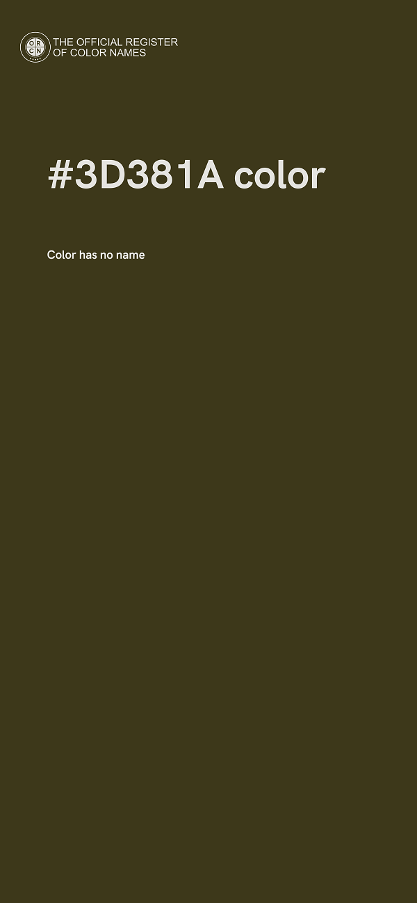 #3D381A color image
