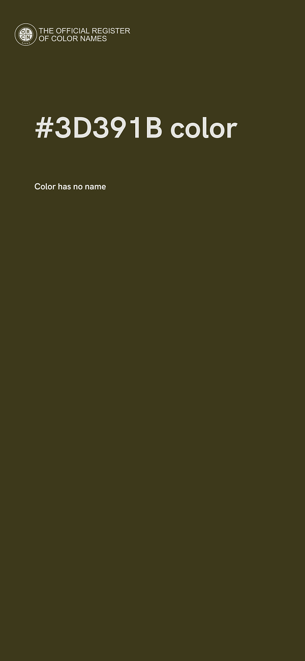 #3D391B color image