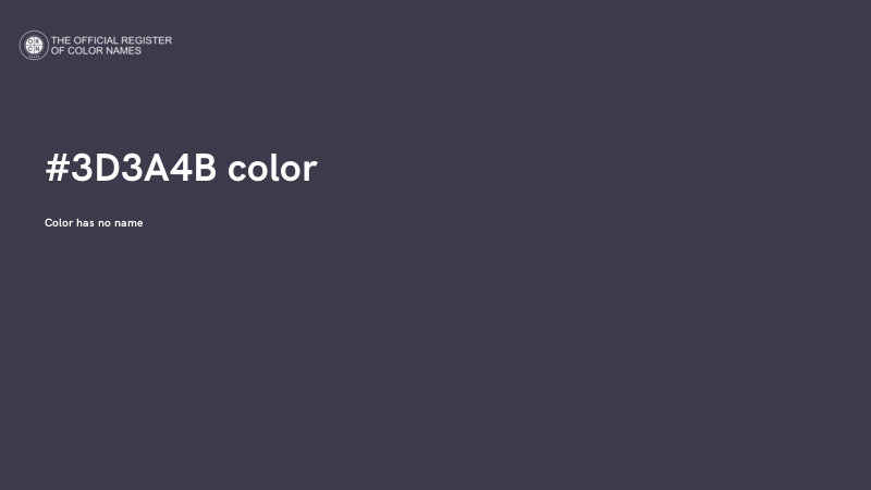 #3D3A4B color image