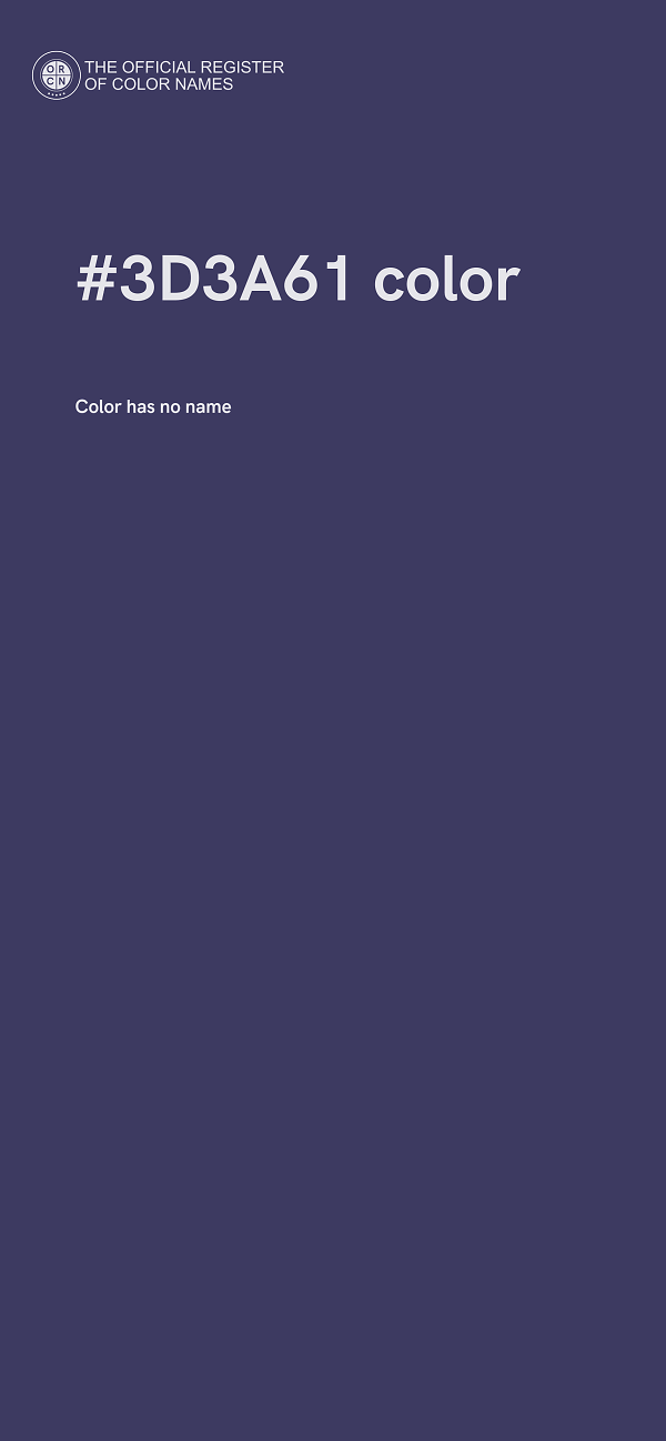 #3D3A61 color image