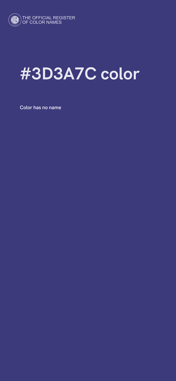 #3D3A7C color image
