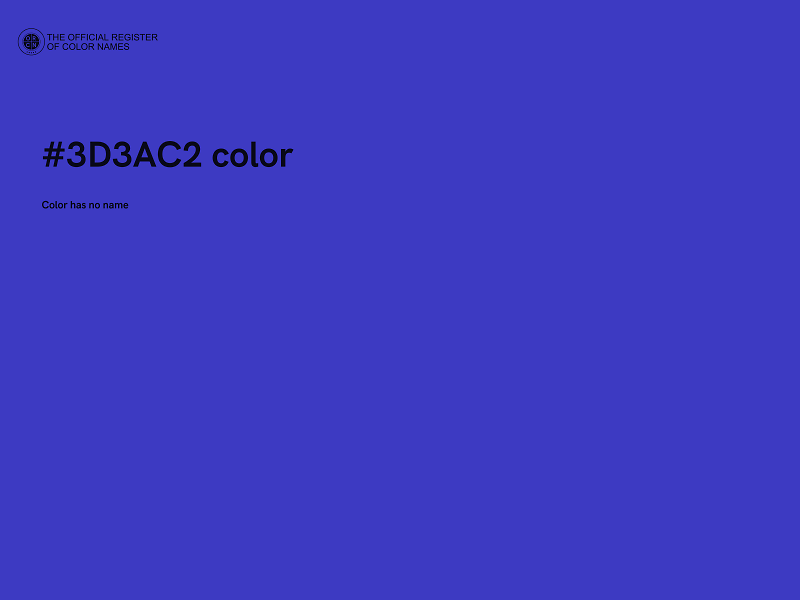 #3D3AC2 color image