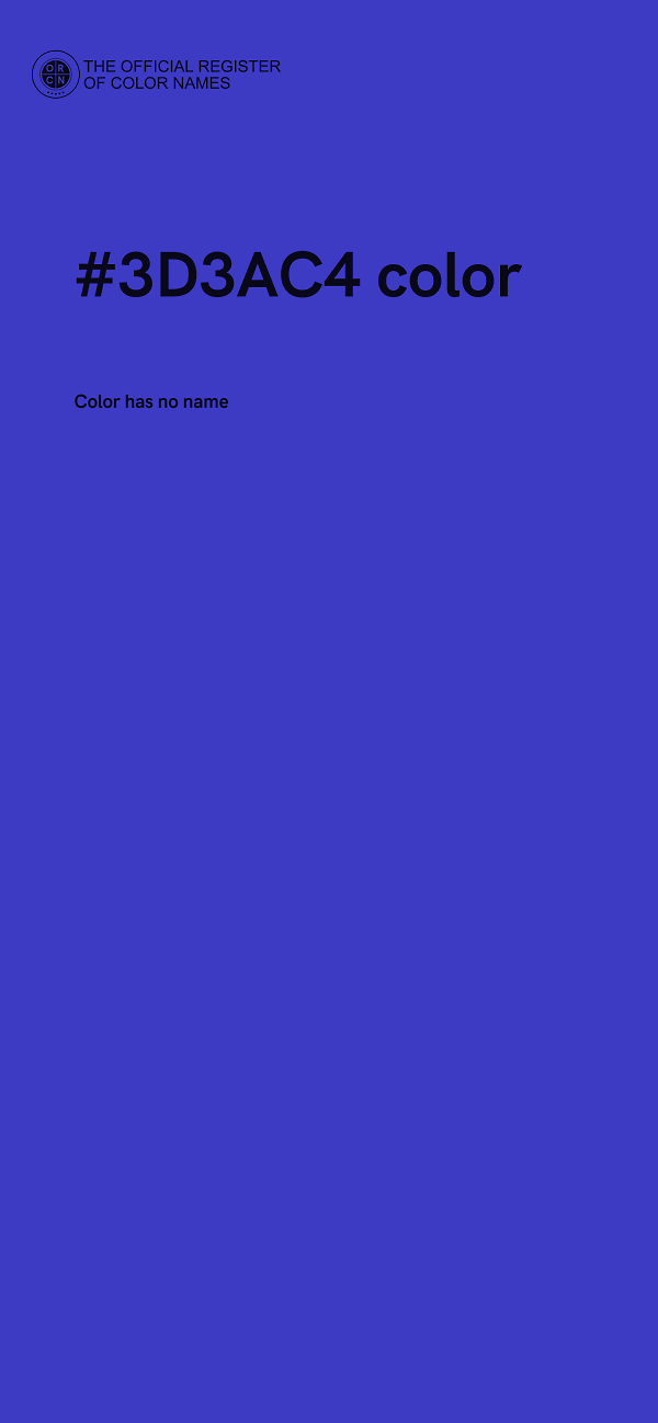 #3D3AC4 color image