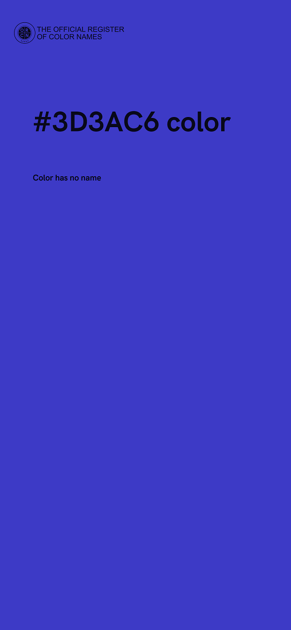 #3D3AC6 color image