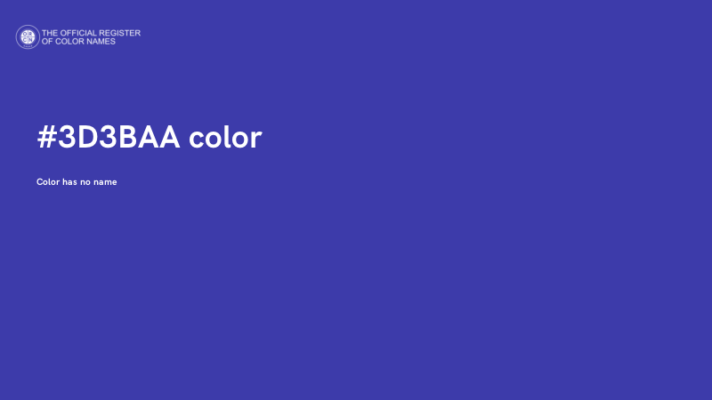 #3D3BAA color image