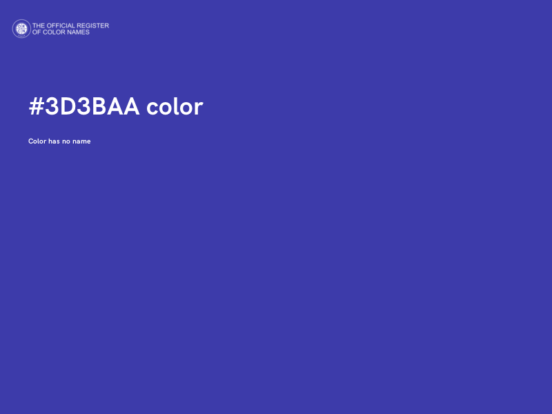 #3D3BAA color image