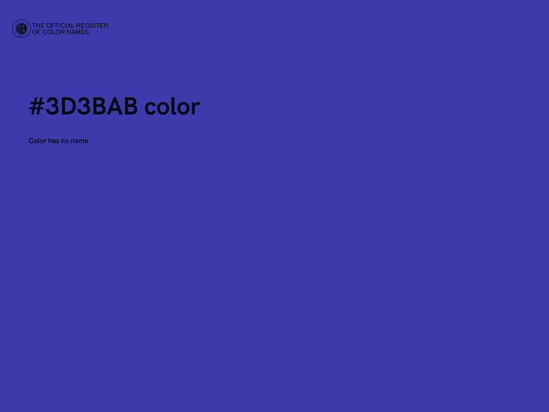 #3D3BAB color image