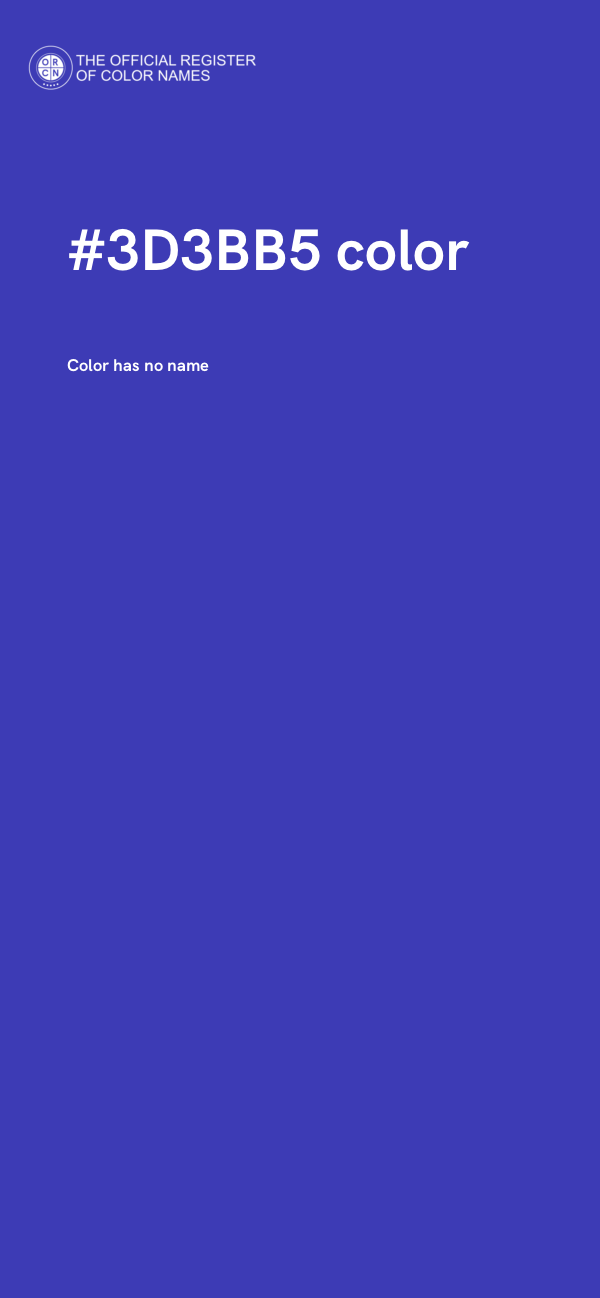 #3D3BB5 color image