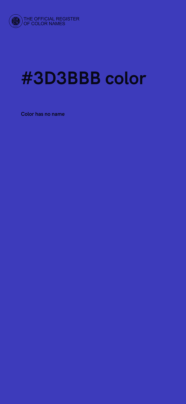 #3D3BBB color image