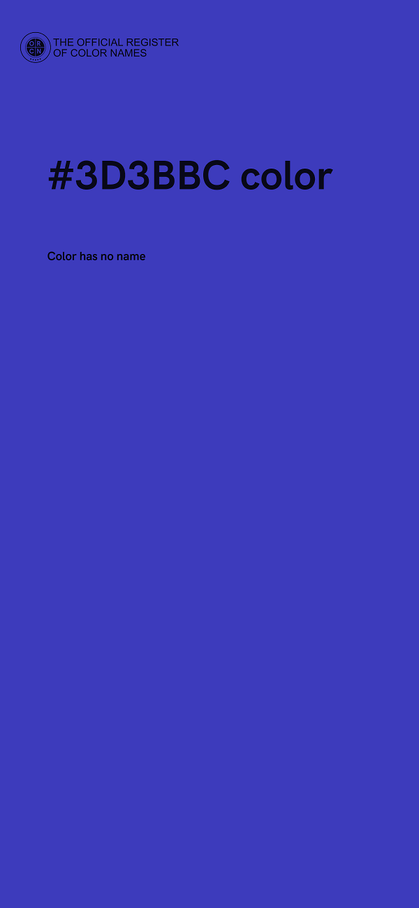 #3D3BBC color image