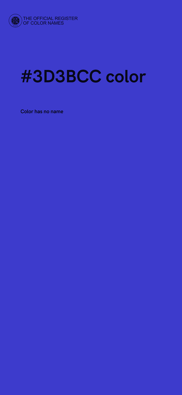 #3D3BCC color image