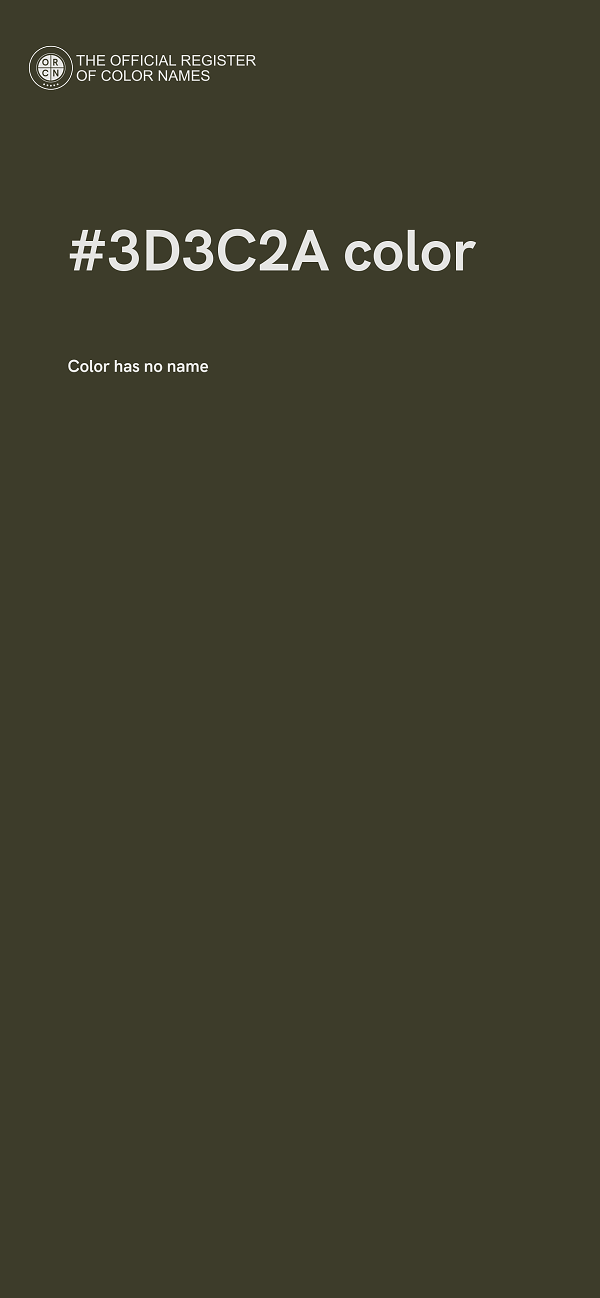 #3D3C2A color image