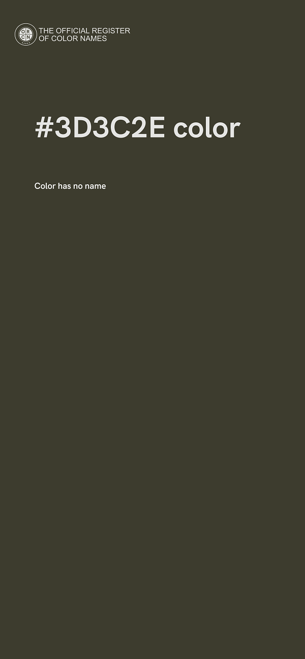 #3D3C2E color image
