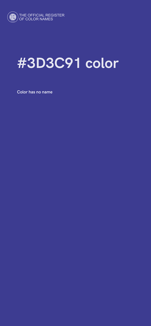 #3D3C91 color image