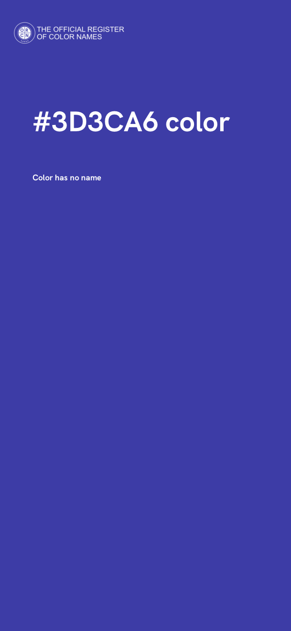 #3D3CA6 color image